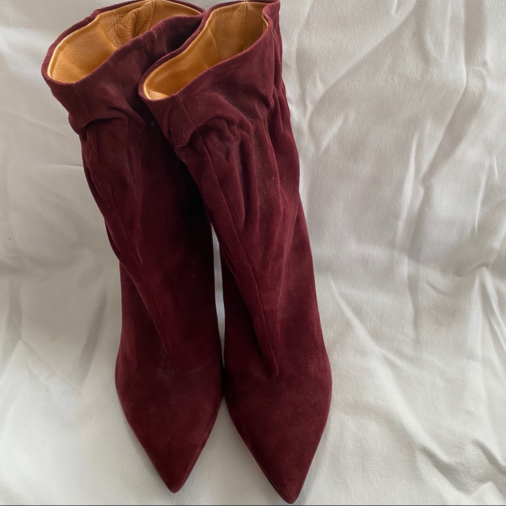 NWOT Derek Lam Burgundy Suede Heels